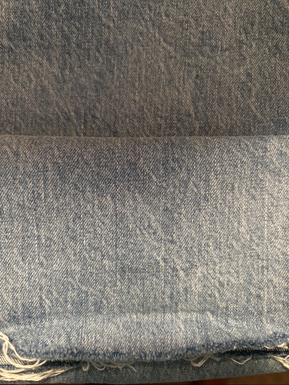 J. Crew Factory Light Blue Wide-Leg Jeans with Raw Hem - Picture 10 of 11